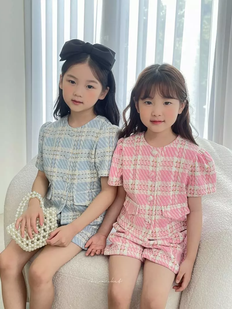 a-Market - Korean Children Fashion - #fashionkids - Check Twid Pants - 9