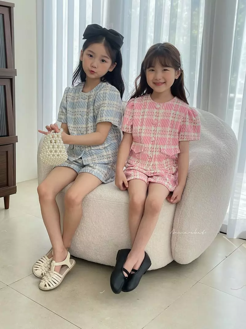 a-Market - Korean Children Fashion - #kidsshorts - Check Twid Pants - 10
