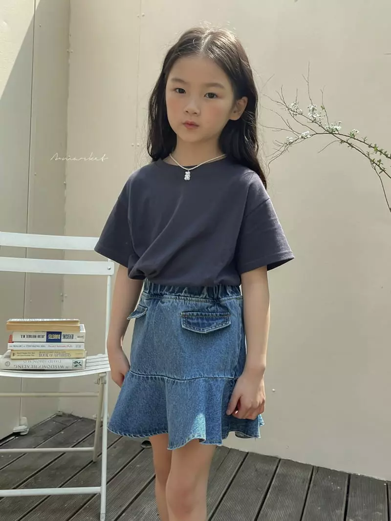 a-Market - Korean Children Fashion - #kidsshorts - Pocket Whole Skirt - 3