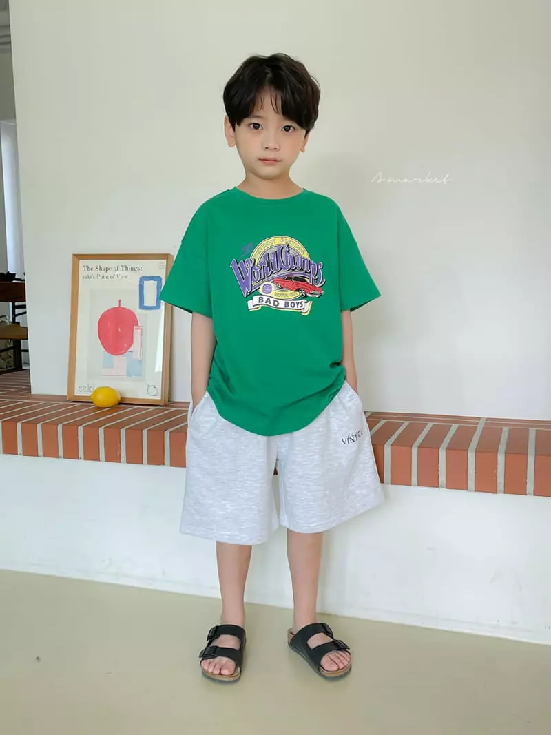 a-Market - Korean Children Fashion - #kidsshorts - Car Short Sleeves Tee - 2