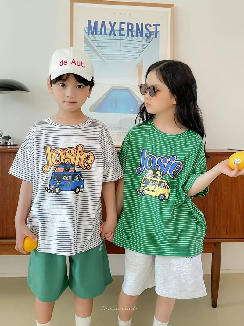 a-Market - Korean Children Fashion - #kidsshorts - Joshua Stripes Tee