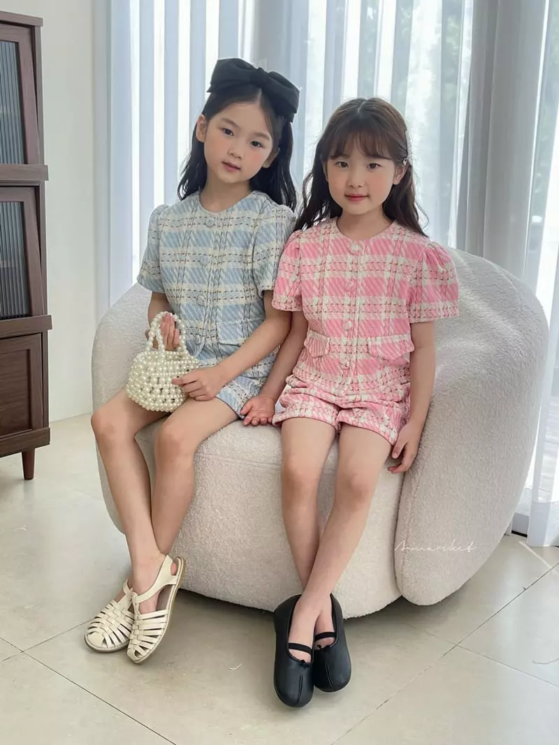 a-Market - Korean Children Fashion - #kidsstore - Check Twid Jacket - 12