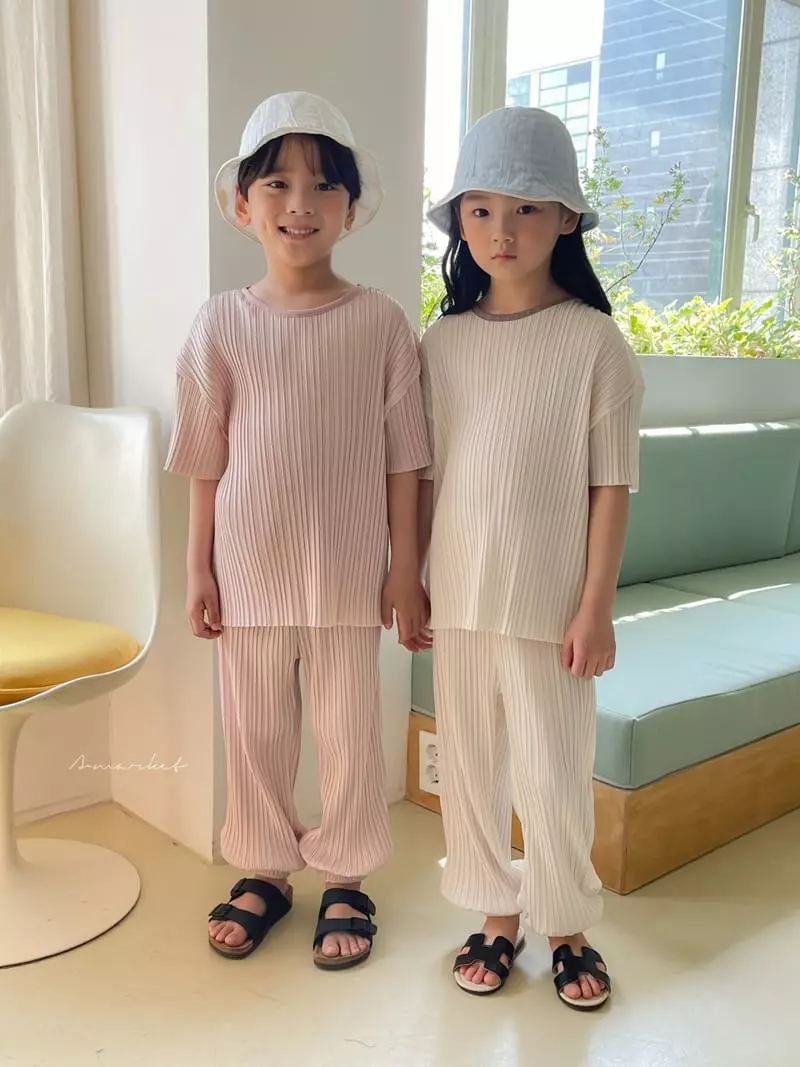 a-Market - Korean Children Fashion - #kidsstore - Pleats Top Bottom Set - 8