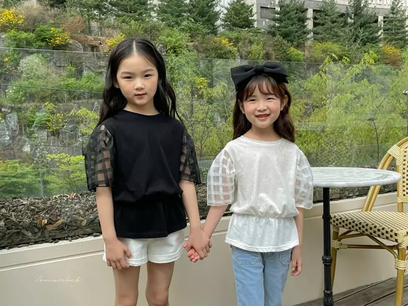 a-Market - Korean Children Fashion - #kidsstore - Mesh Puff Blouse - 2