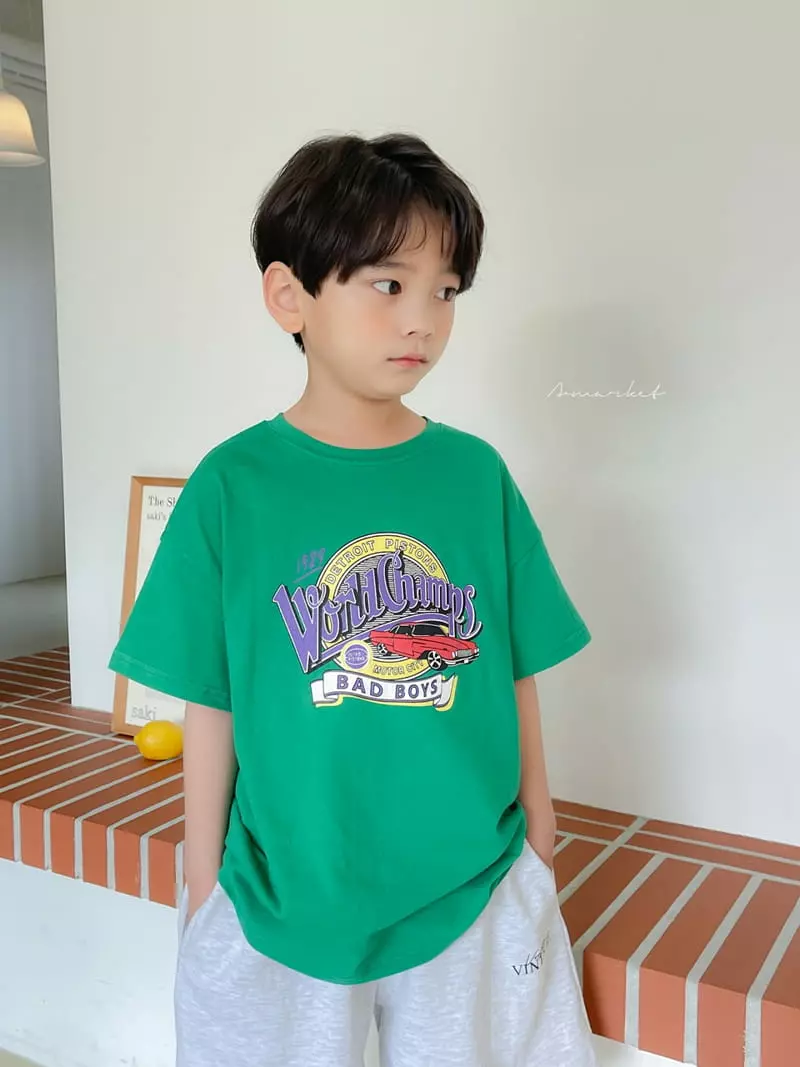 a-Market - Korean Children Fashion - #kidsstore - Car Short Sleeves Tee - 3