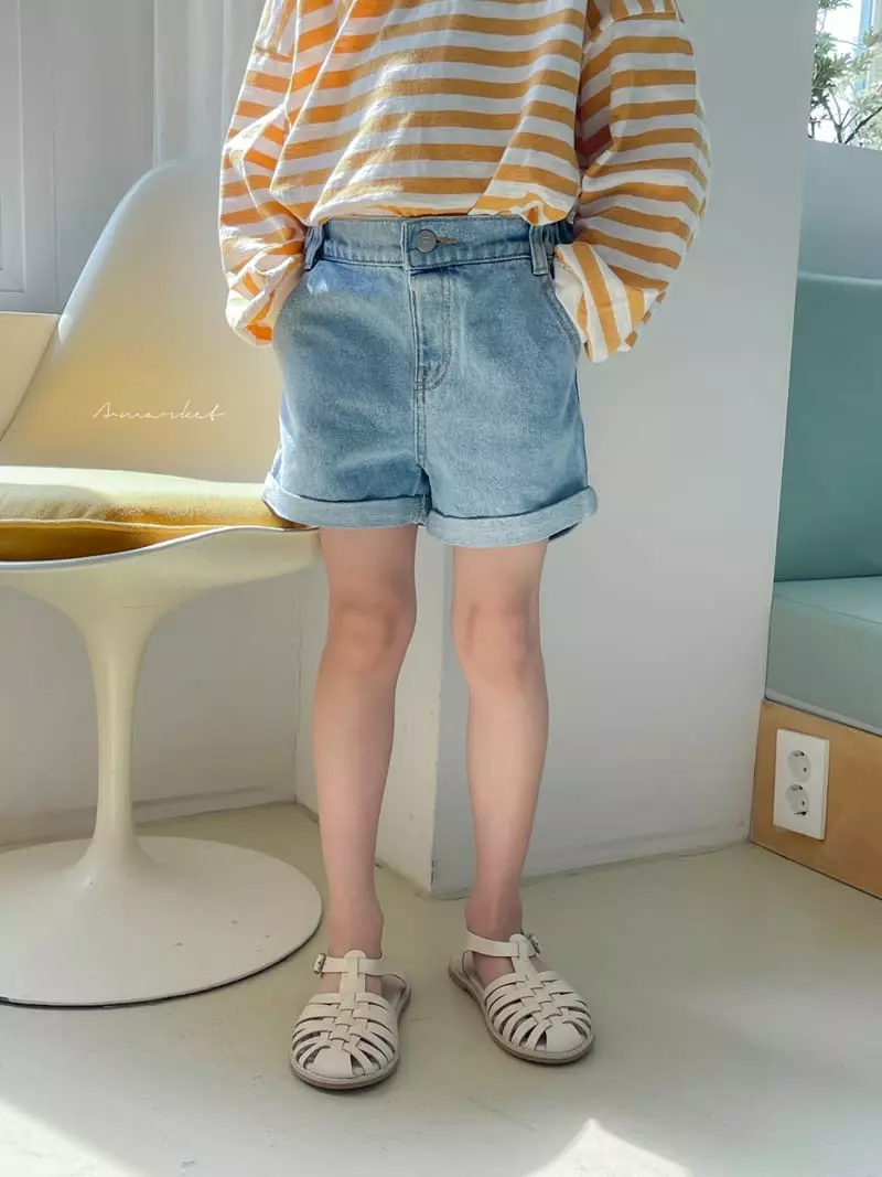 a-Market - Korean Children Fashion - #kidzfashiontrend - Roll-up Jeans - 3