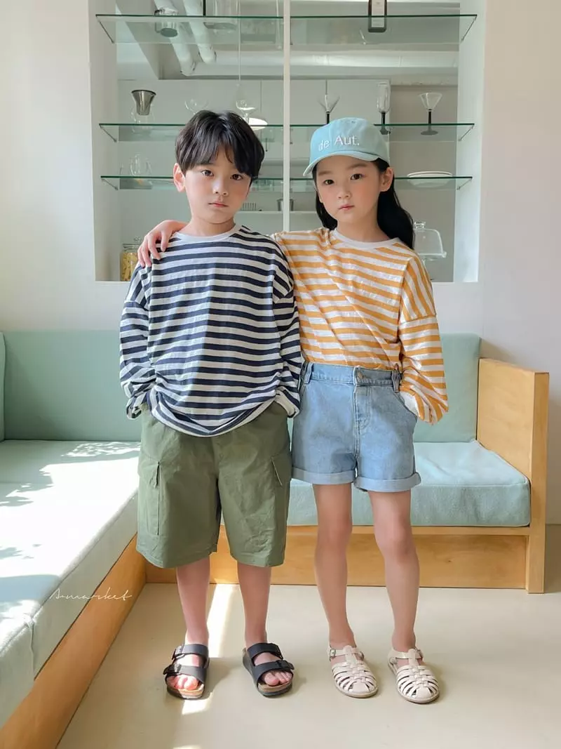 a-Market - Korean Children Fashion - #kidzfashiontrend - Pound Stripes Tee - 5