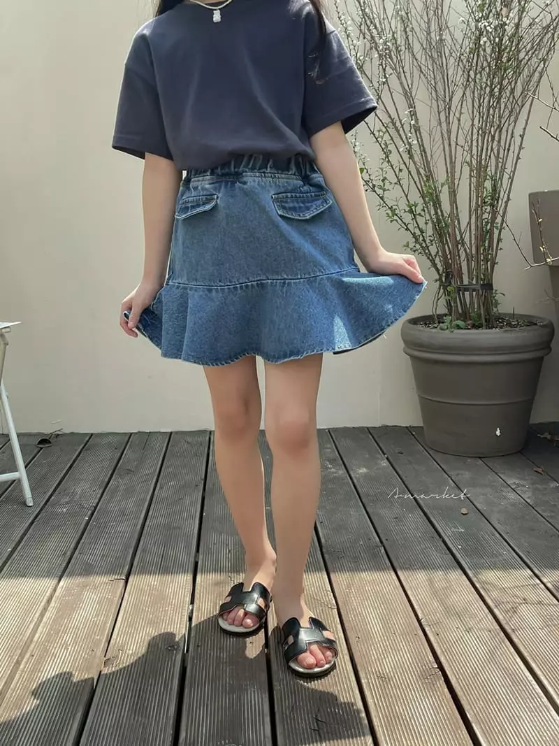 a-Market - Korean Children Fashion - #littlefashionista - Pocket Whole Skirt - 7