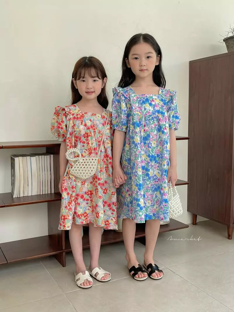 a-Market - Korean Children Fashion - #littlefashionista - Flower One-piece - 2