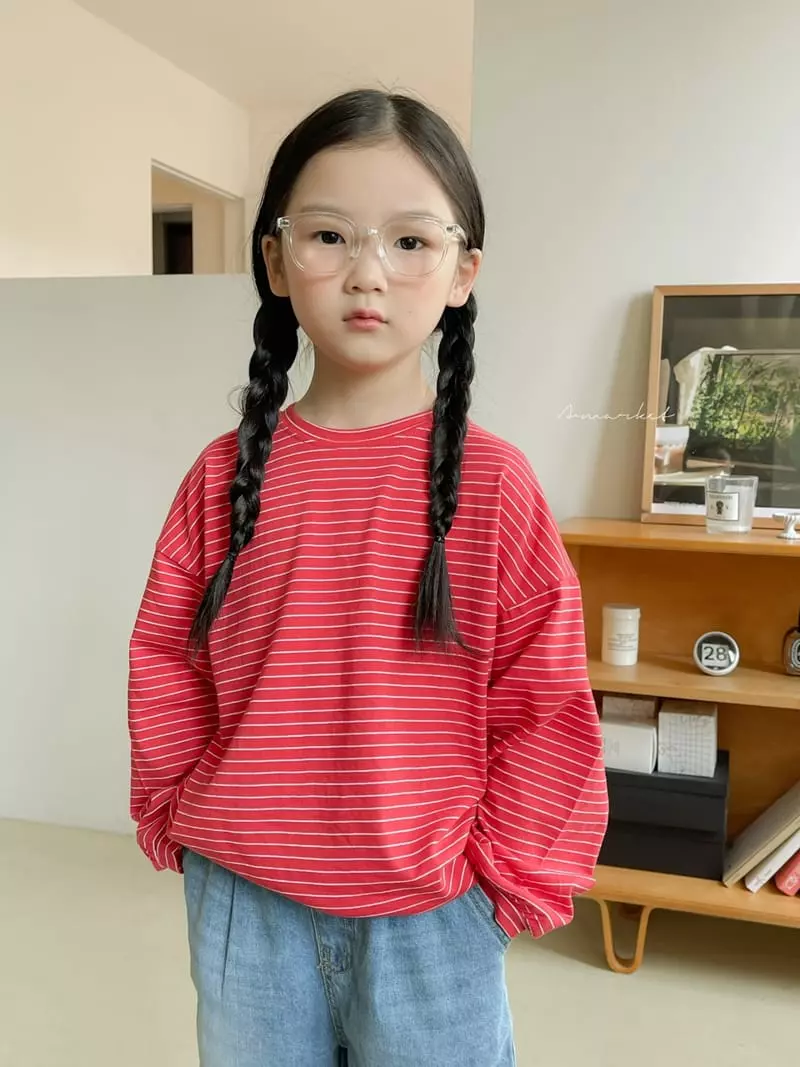 a-Market - Korean Children Fashion - #littlefashionista - Play Stripes Tee - 8