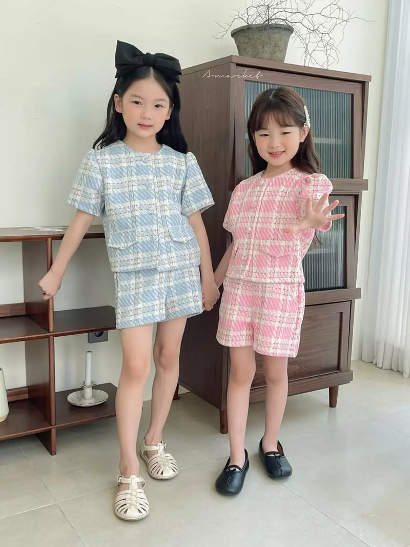 a-Market - Korean Children Fashion - #magicofchildhood - Check Twid Pants
