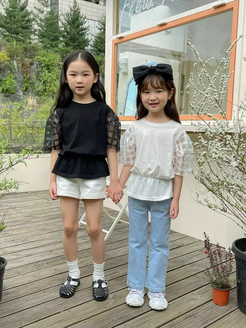 a-Market - Korean Children Fashion - #magicofchildhood - Mesh Puff Blouse - 6