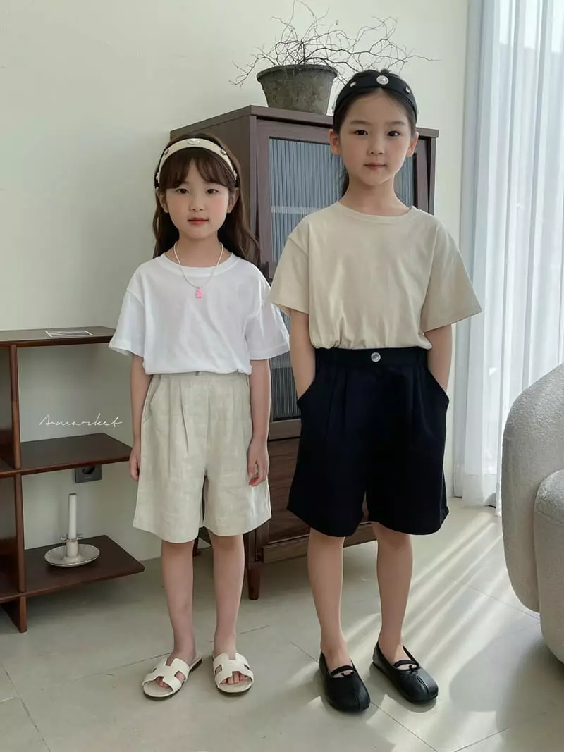 a-Market - Korean Children Fashion - #minifashionista - Short Sleeves Top Bottom Set - 12