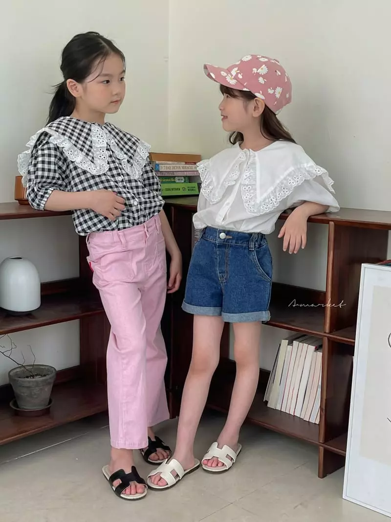 a-Market - Korean Children Fashion - #minifashionista - Lace Collar Blouse - 5