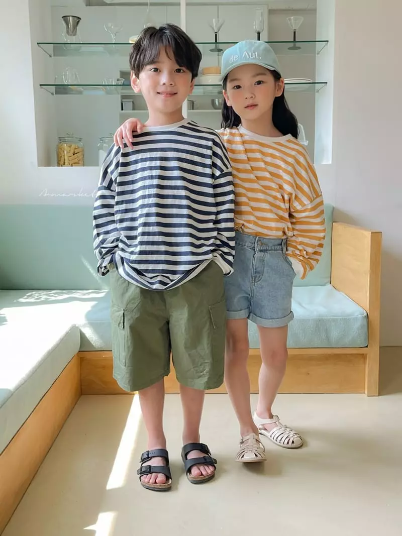 a-Market - Korean Children Fashion - #minifashionista - Pound Stripes Tee - 9