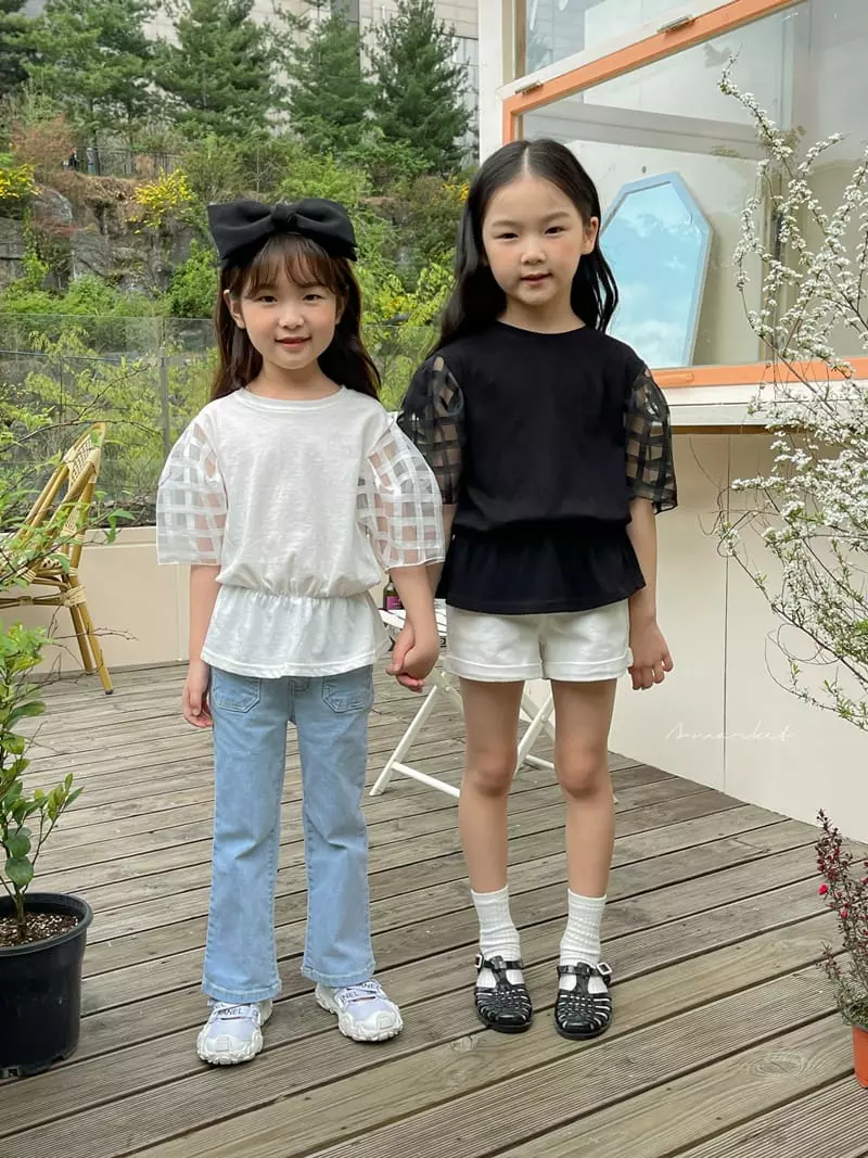 a-Market - Korean Children Fashion - #prettylittlegirls - Mesh Puff Blouse - 8