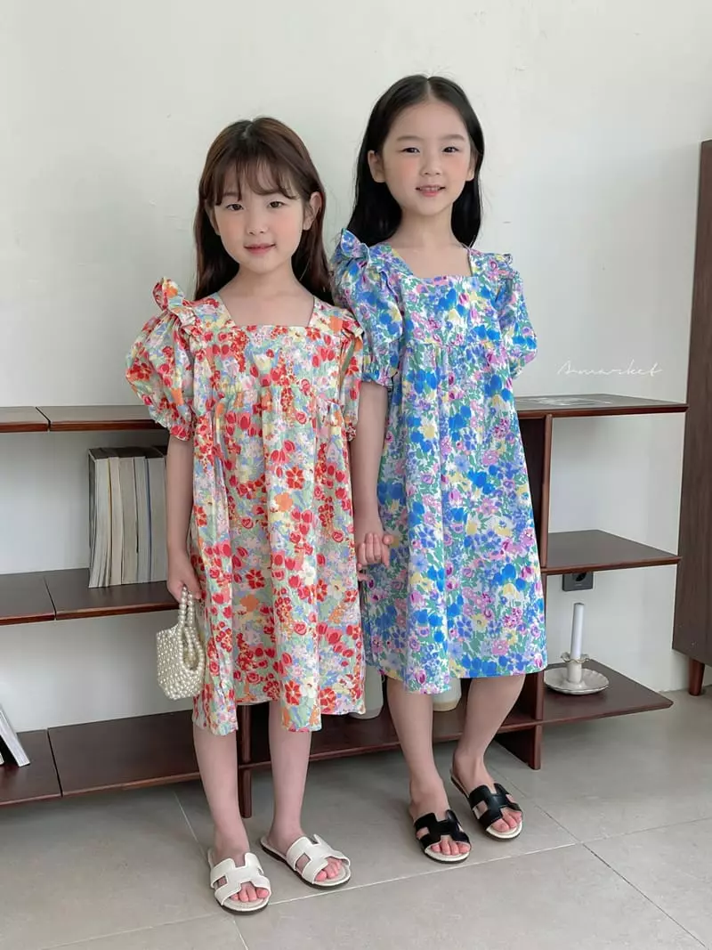 a-Market - Korean Children Fashion - #todddlerfashion - Flower One-piece - 6