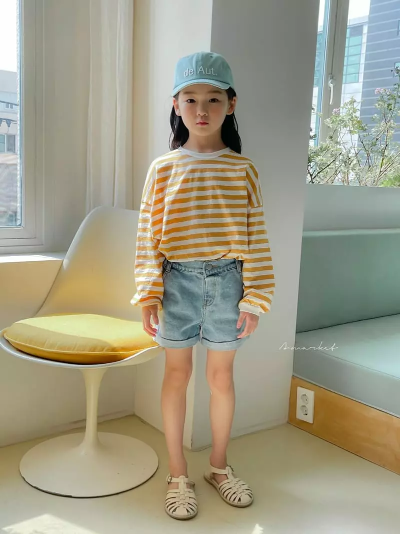 a-Market - Korean Children Fashion - #todddlerfashion - Pound Stripes Tee - 11