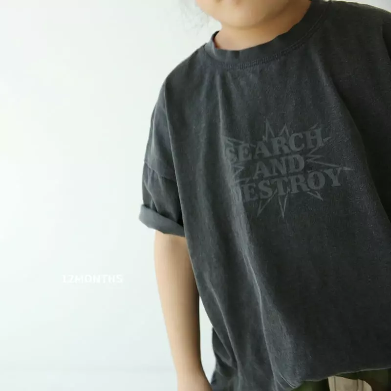 12 Month - Korean Children Fashion - #littlefashionista - Pigment Tee - 6