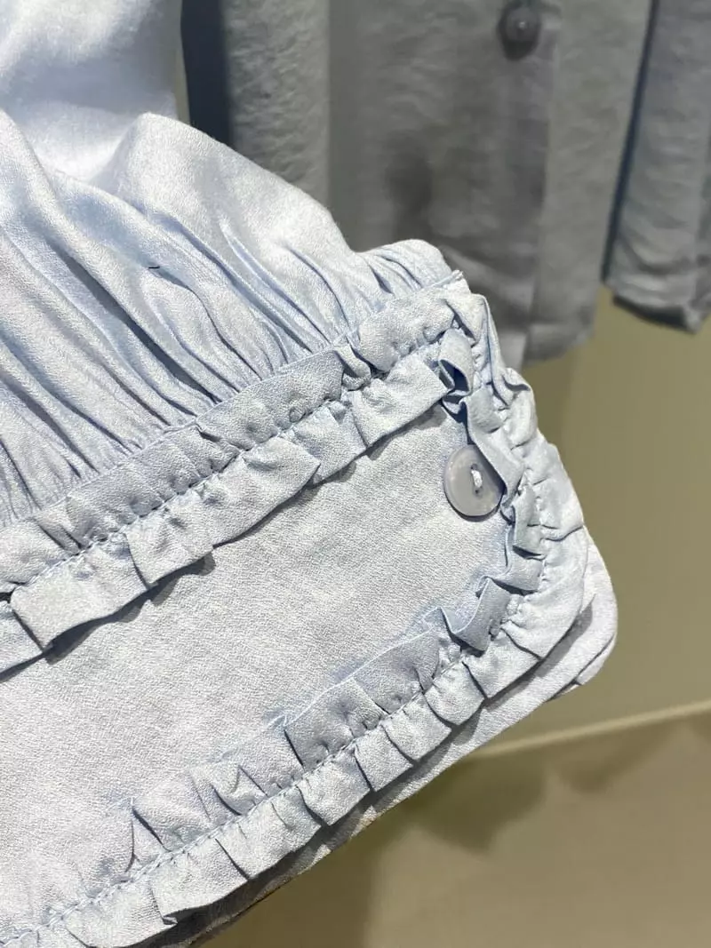 1968 - Korean Women Fashion - #momslook - Collar Frill Blouse - 2