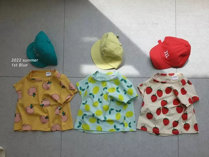 1st Blue - Korean Baby Fashion - #babylifestyle - Summer Fruit Tee - 5