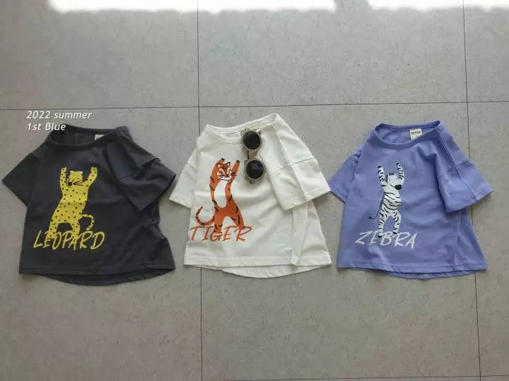 1st Blue - Korean Children Fashion - #Kfashion4kids - Zoo Tee - 6
