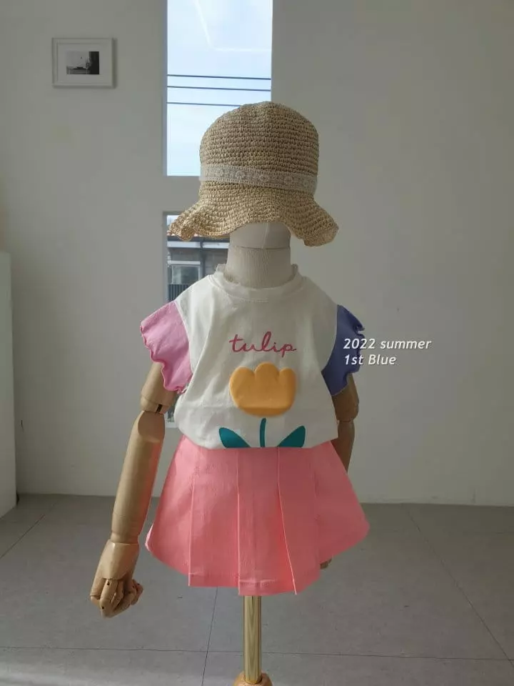 1st Blue - Korean Children Fashion - #Kfashion4kids - Tulip Color Tee - 2