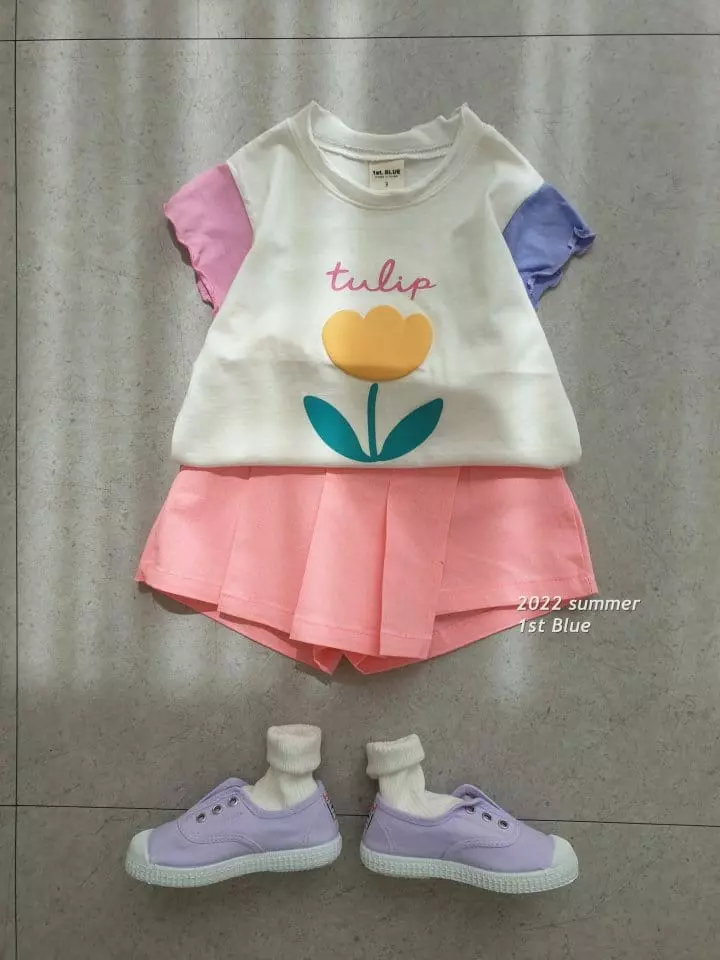 1st Blue - Korean Children Fashion - #littlefashionista - Tulip Color Tee - 4