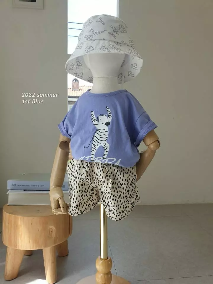 1st Blue - Korean Children Fashion - #minifashionista - Zoo Shorts - 2
