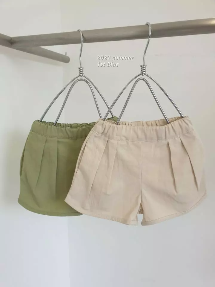 1st Blue - Korean Children Fashion - #prettylittlegirls - Two Tuck Piping Shorts