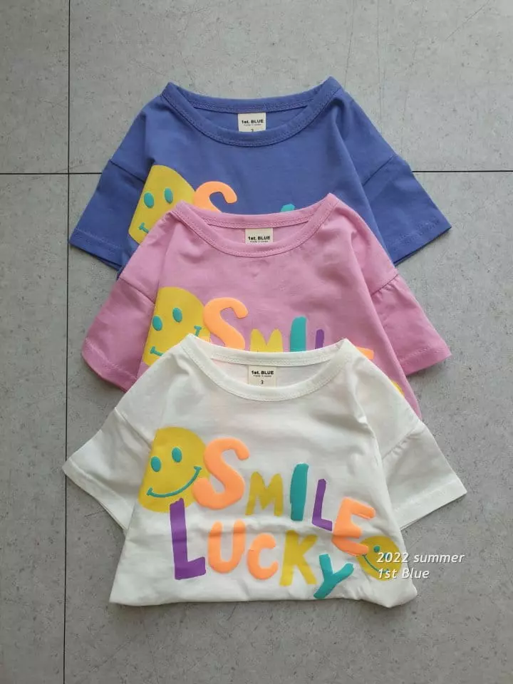 1st Blue - Korean Children Fashion - #prettylittlegirls - Lucky Smile Tee - 7