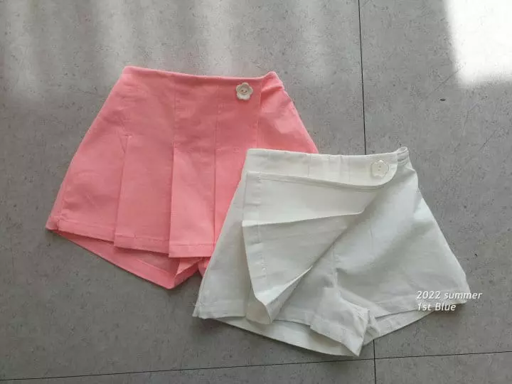 1st Blue - Korean Children Fashion - #todddlerfashion - Span Wrinkle Shorts - 6