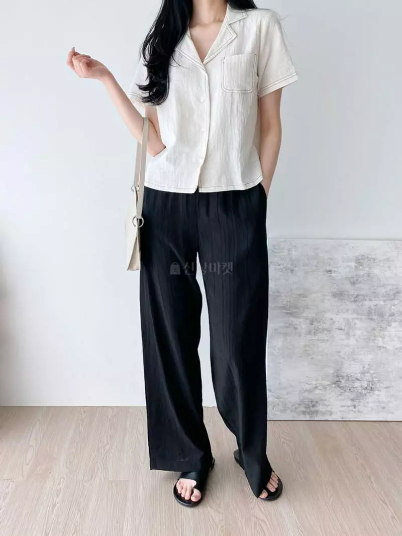 A-Me - Korean Women Fashion - #momslook - Pocket Shirt