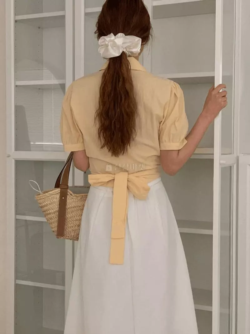 A-Me - Korean Women Fashion - #momslook - Cony Blouse - 12