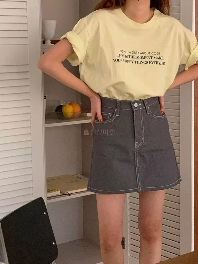 A-Me - Korean Women Fashion - #momslook - Moment Tee - 3