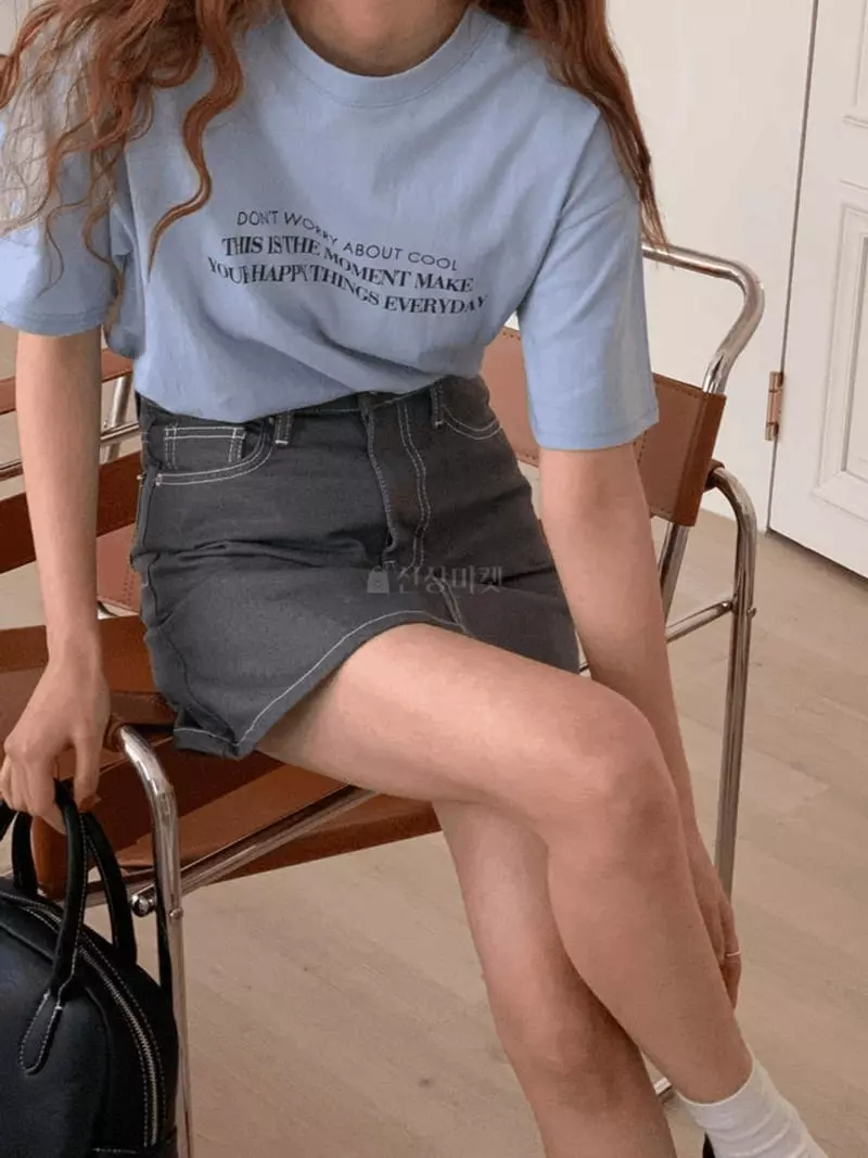 A-Me - Korean Women Fashion - #momslook - Moment Tee - 5