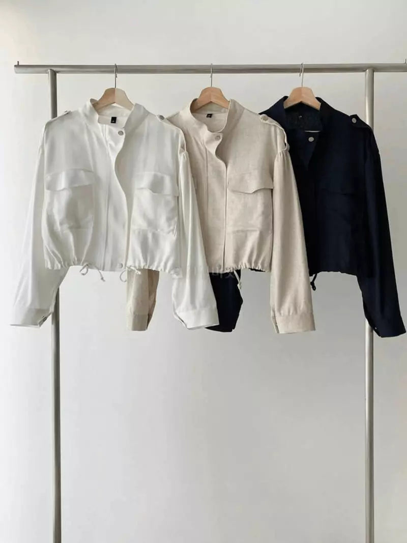 A-Me - Korean Women Fashion - #momslook - Linen Field Jacket - 9