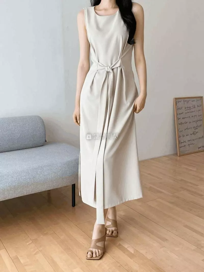 A-Me - Korean Women Fashion - #momslook - Ribbon One-piece - 5