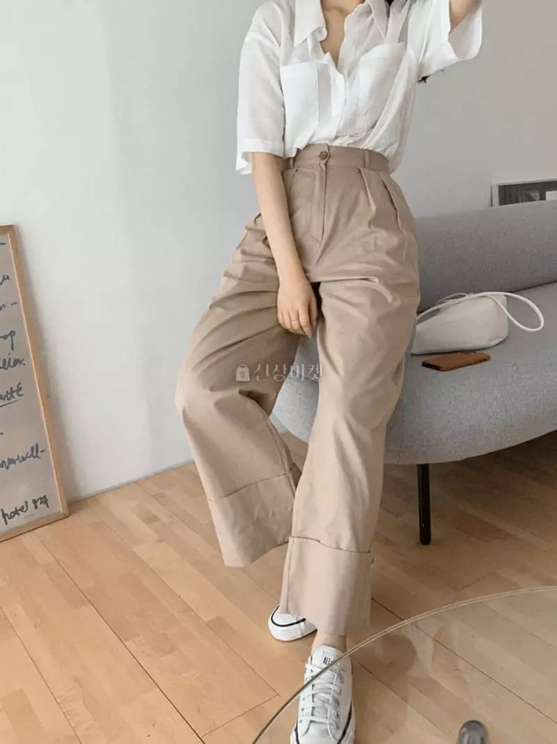 A-Me - Korean Women Fashion - #pursuepretty - Roll Up Pants - 8