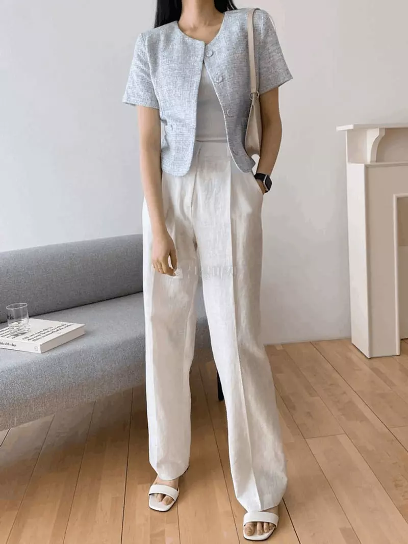 A-Me - Korean Women Fashion - #restrostyle - Twid Jacket - 11