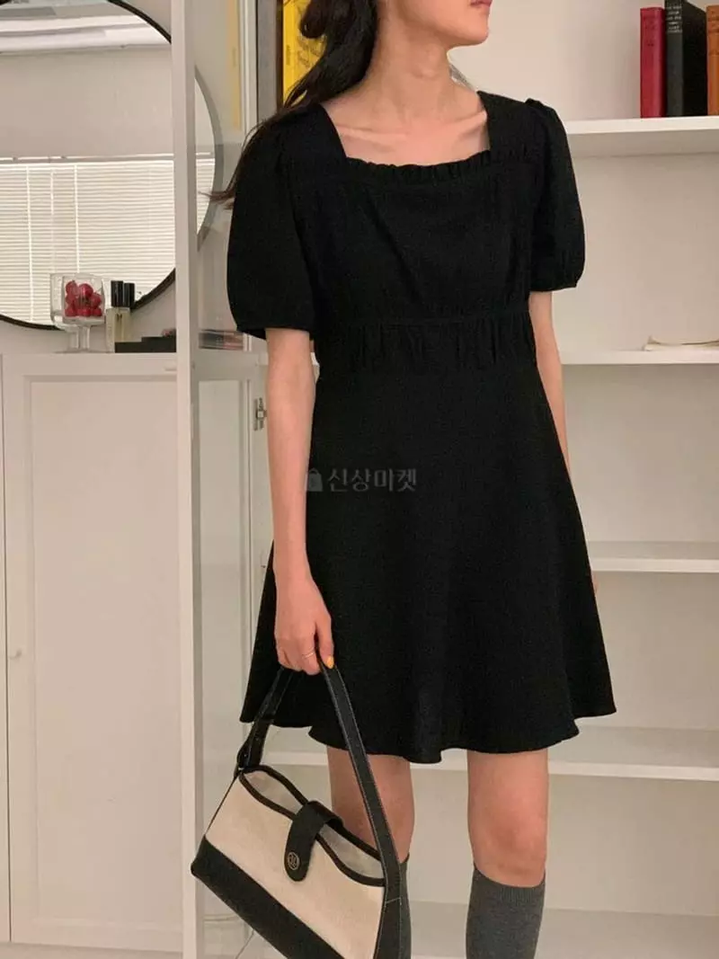 A-Me - Korean Women Fashion - #restrostyle - Yogurt One-piece - 3