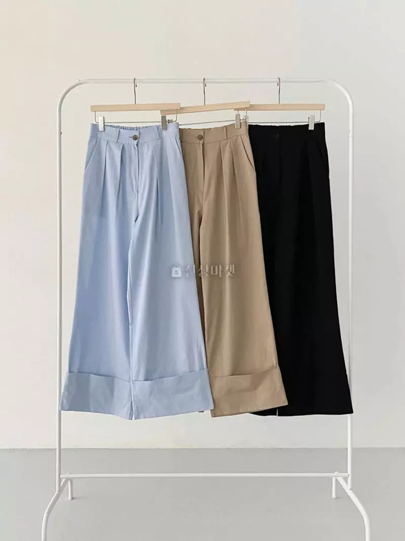 A-Me - Korean Women Fashion - #restrostyle - Roll Up Pants - 9