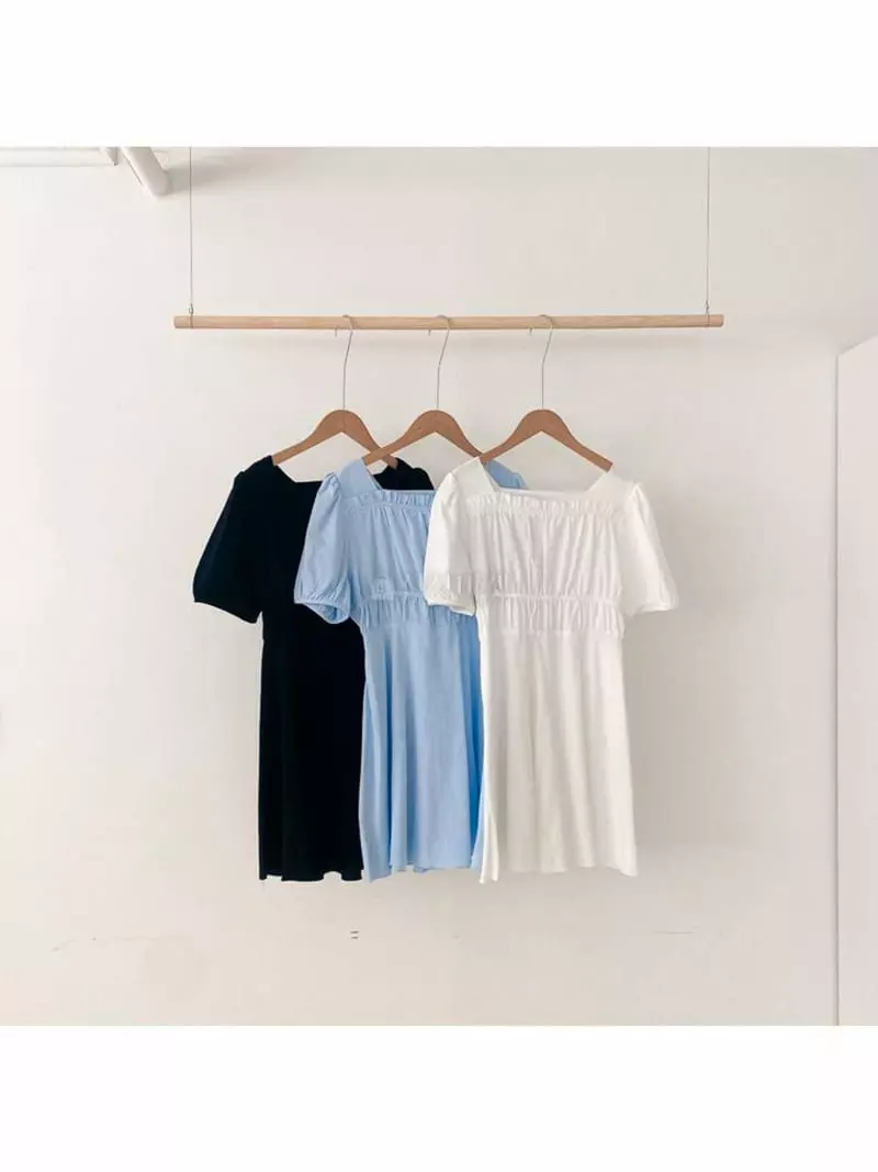 A-Me - Korean Women Fashion - #restrostyle - Yogurt One-piece - 4
