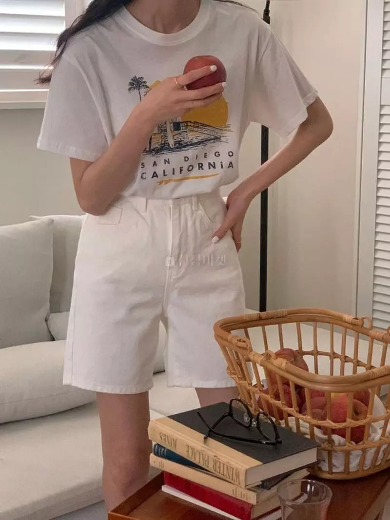 A-Me - Korean Women Fashion - #romanticstyle - Palm Tee