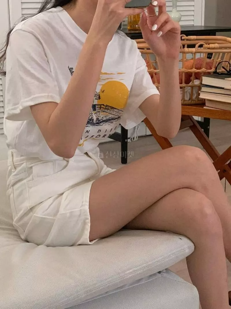 A-Me - Korean Women Fashion - #shopsmall - Palm Tee - 2