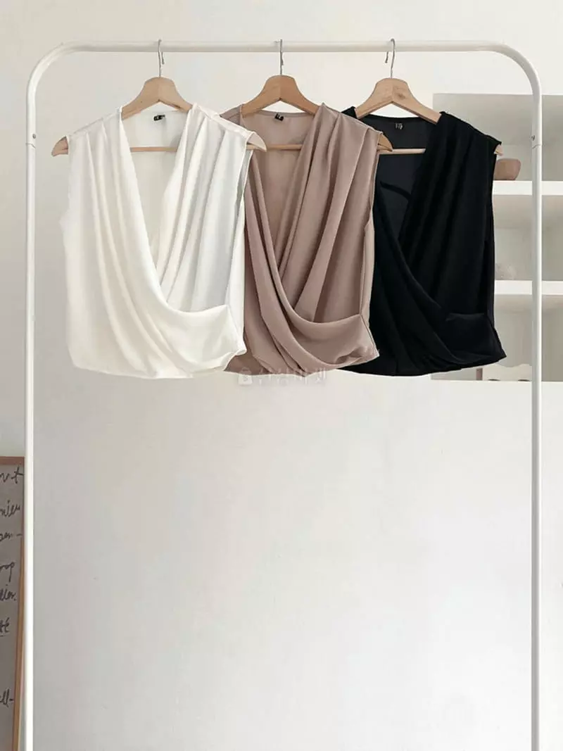 A-Me - Korean Women Fashion - #shopsmall - Draping Blouse - 9
