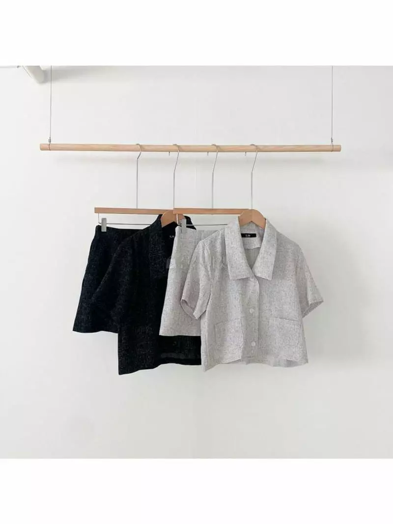 A-Me - Korean Women Fashion - #shopsmall - Eden Top Bottom Set - 4
