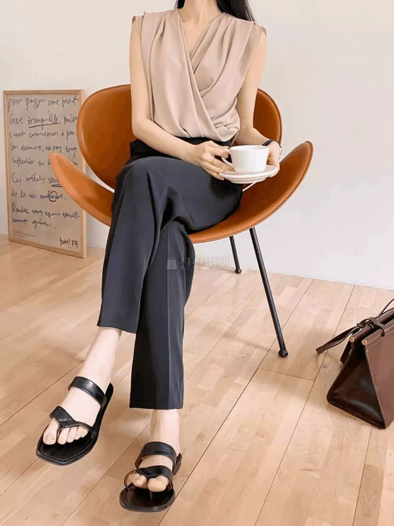 A-Me - Korean Women Fashion - #thelittlethings - Draping Blouse - 11