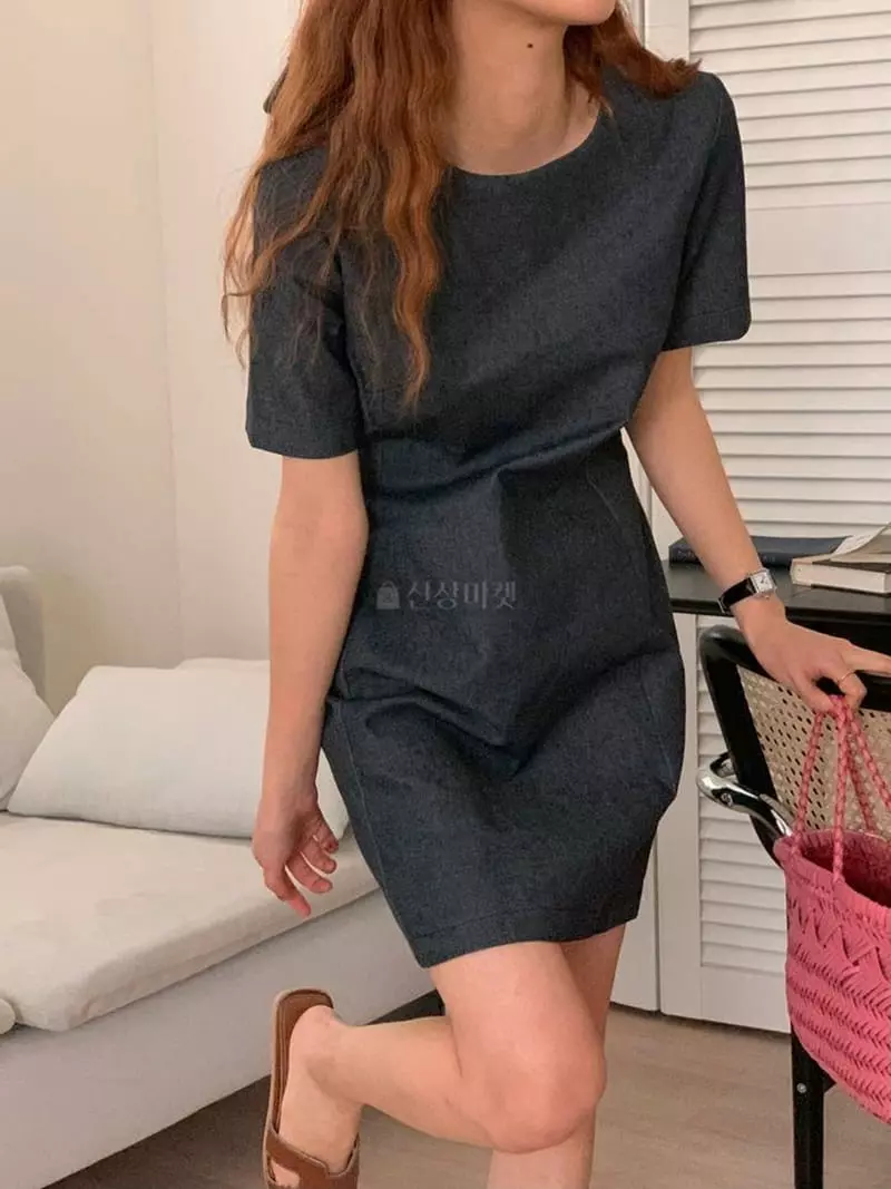 A-Me - Korean Women Fashion - #vintageinspired - Denim One-piece - 2