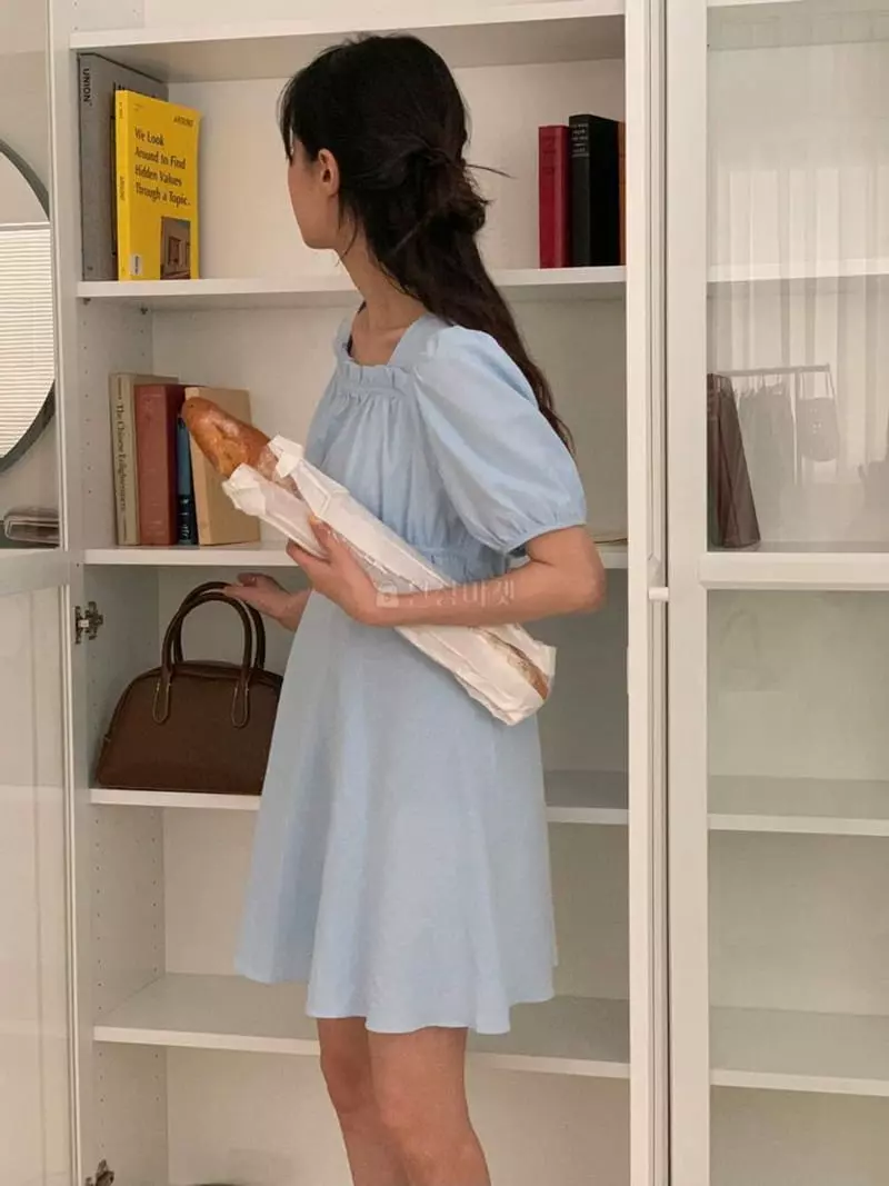 A-Me - Korean Women Fashion - #vintagekidsstyle - Yogurt One-piece